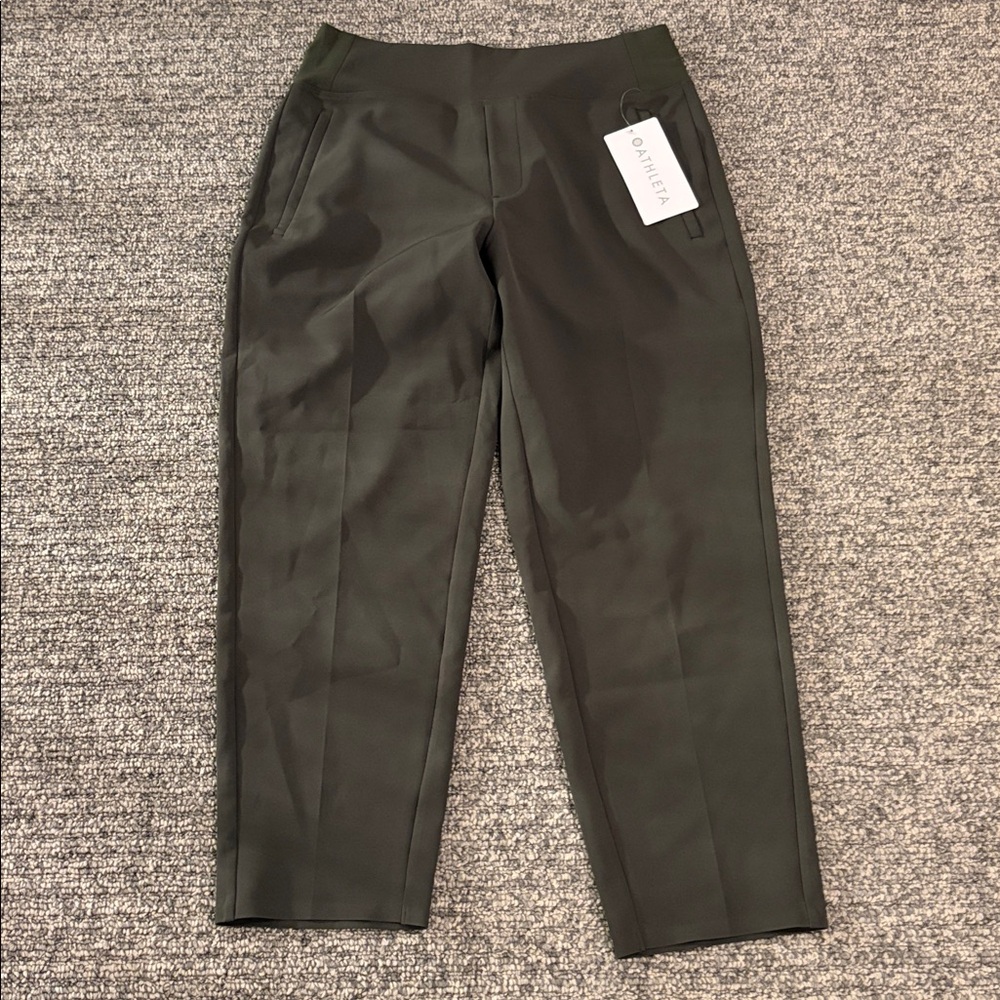NWT Athleta Petite Olive Green Endless Pant Sz 8P - Picture 4 of 11